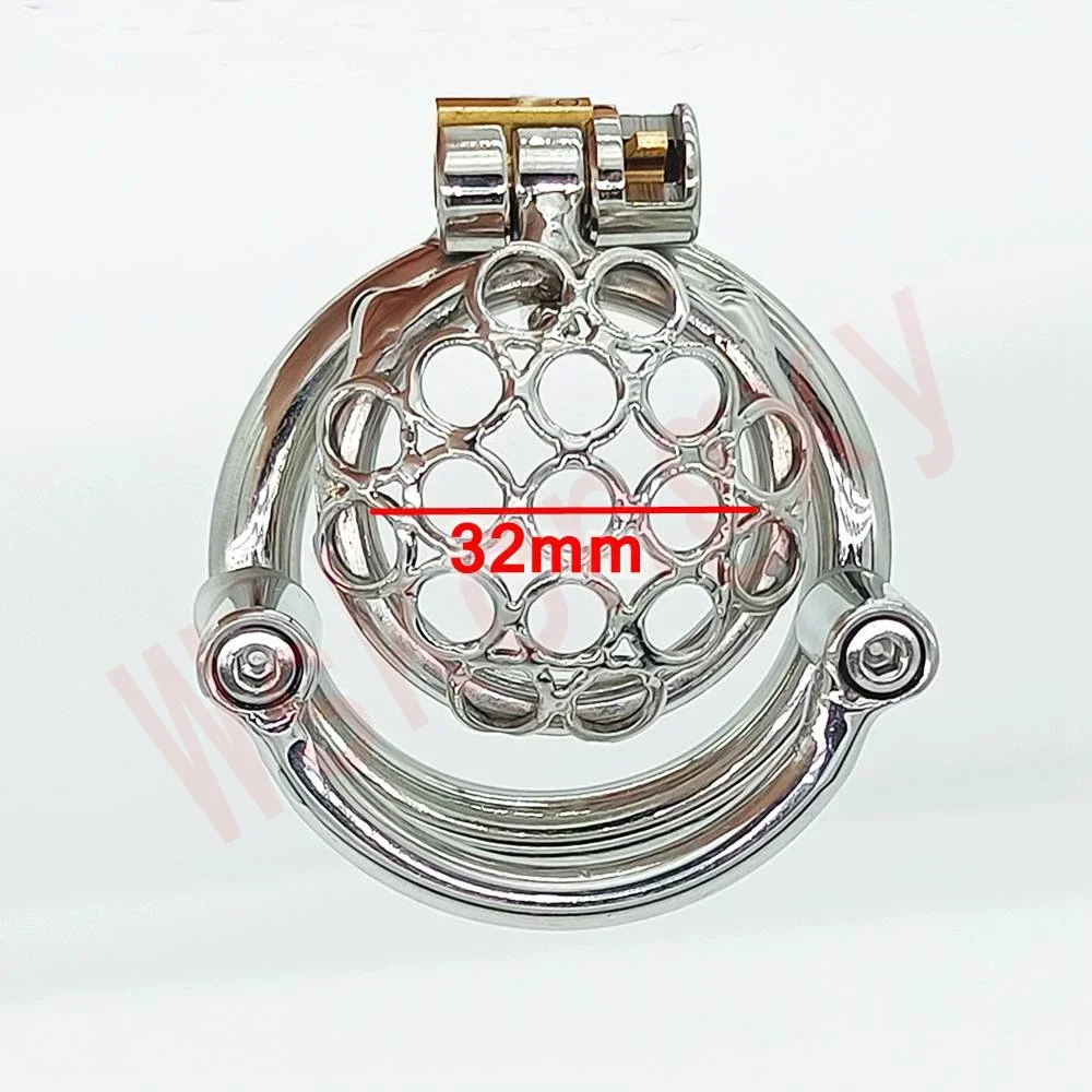 Super Small Male Chastity Devices Stainless Steel Short Cock Cage with Removable Urethral Catheter Sex Toys for Men Penis Lock