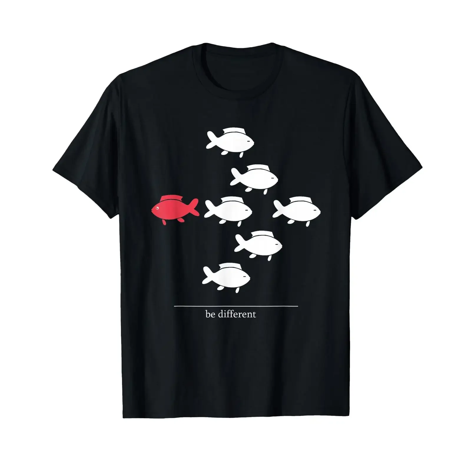 T shirt with German text Be Different Swim against the current vintage Washed fashion Casual Stylish designer clothes
