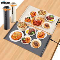 Electric Food Warming Tray Fast Heating Food Warming Mat with 8 Level Temperature Rollable Portable Food Warmer for Home Outdoor