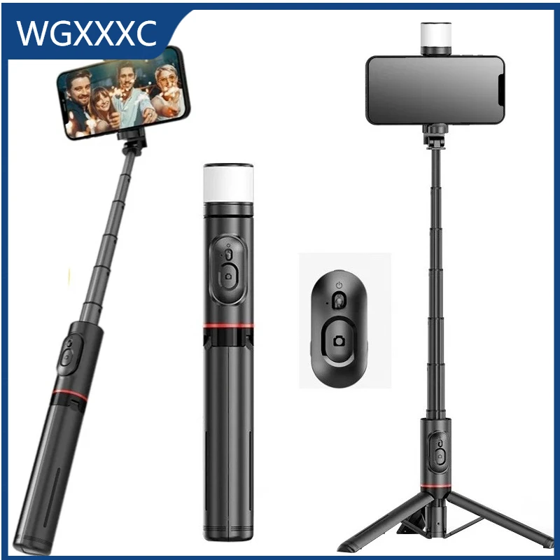 

Wireless Bluetooth Handheld Selfie Stick Tripod Extendable Monopod with Remote for Huawei iPhone 13 Pro Max Xiaomi Phone Live