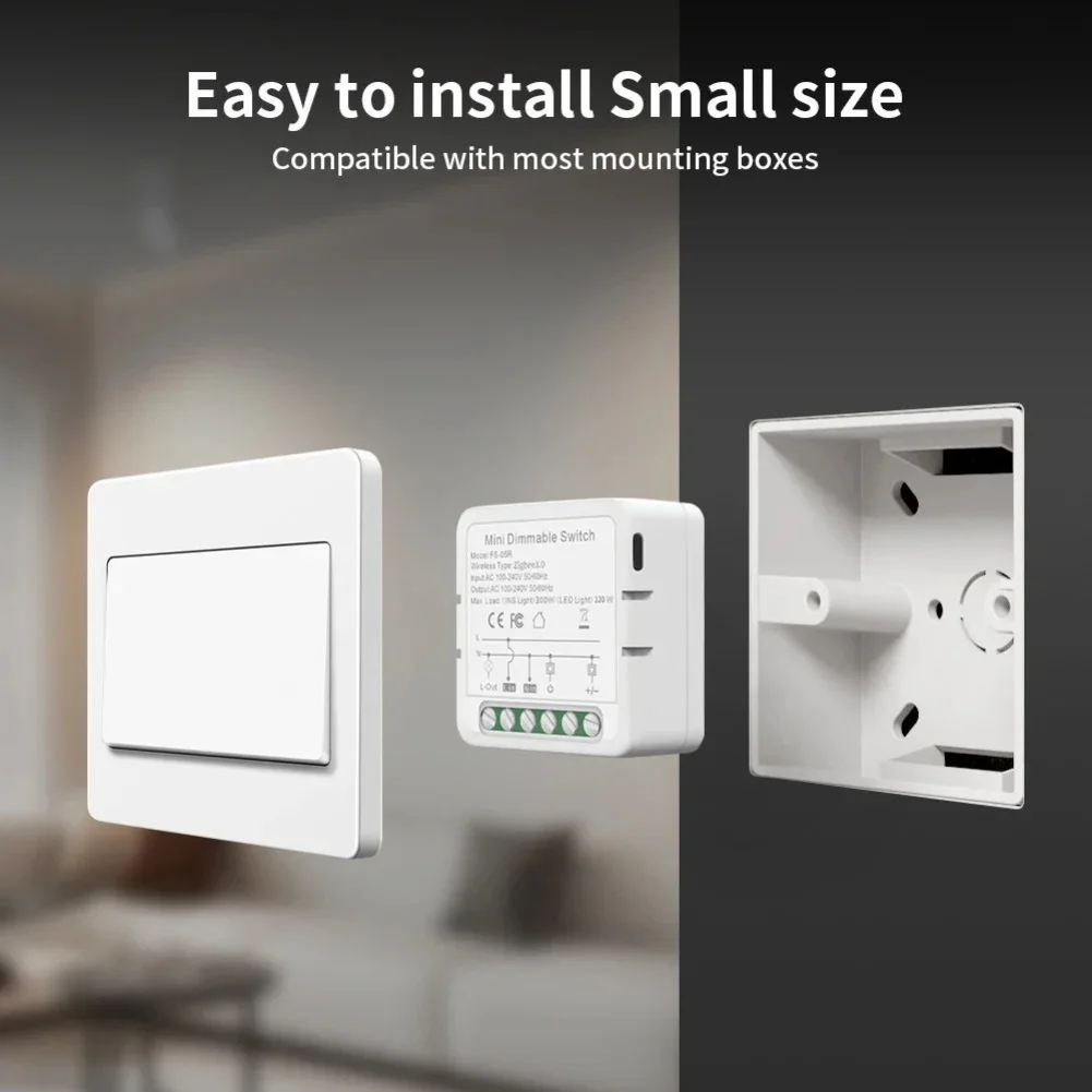 For Tuya For Zigbee LED Dimmer Switch Dimmable Builtin Switch 100240V Multi User Control Compatible with Voice Commands