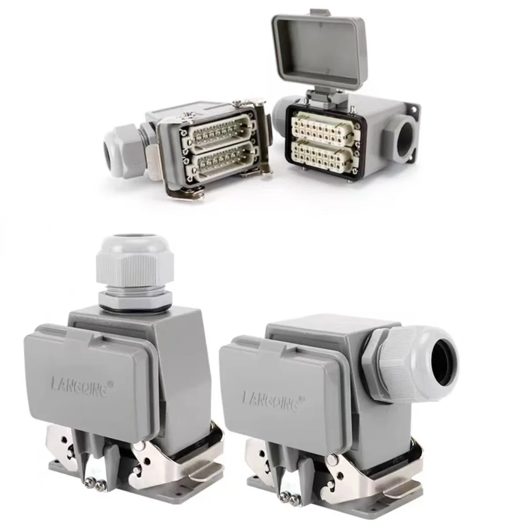 12 Euro Specification HDC-HA Small size Heavy Duty connector 10/16/32 pin aviation waterproof plug socket 16A 250V