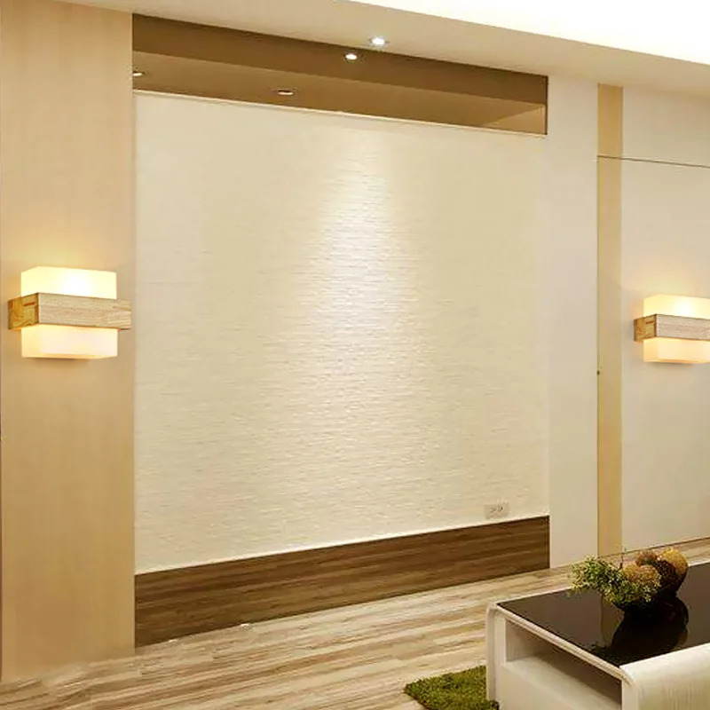 Led Wooden Wall Lamp Bedroom Bedside Lamp Japanese Style Study Living Room Balcony Stair Light