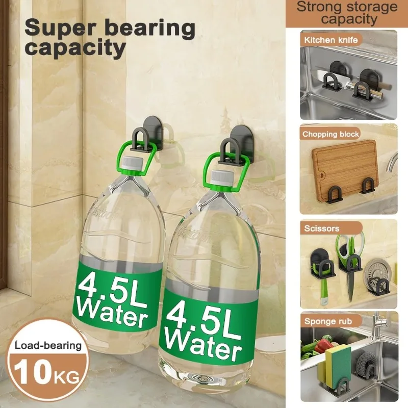 New Space Aluminium Kitchen Sink Sponge Holder Rustproof Self Adhesive Sponge Drain Dish Drying Rack Kitchen Storage Organizer