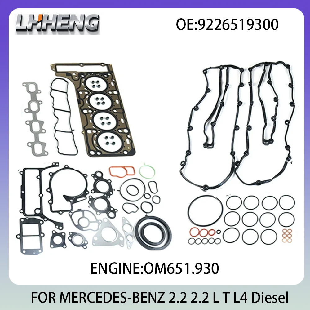 

Engine Full Gasket Set For MERCEDES-BENZ A-CLASS B-CLASS GLA-CLASS 2.2L 2.2 L T L4 Diesel 11-19 OM651.930 92265193001 9226519300