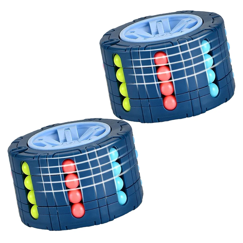 2 pçs dedo cubo feijão descompressão alívio do estresse quebra-cabeça eficaz crianças relaxamento brinquedo educativo dedo cubo brinquedo