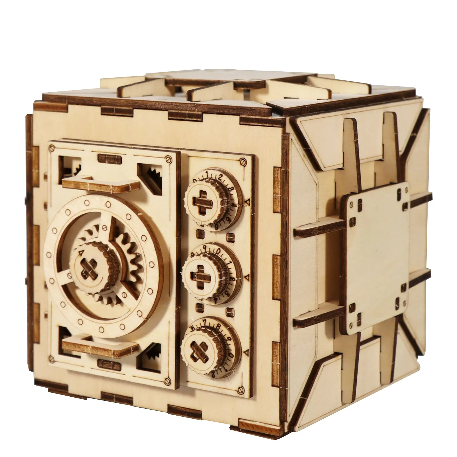 3D Wooden Puzzle For Adults DIY Locker Puzzle Box with Model Kit Christmas Gifts