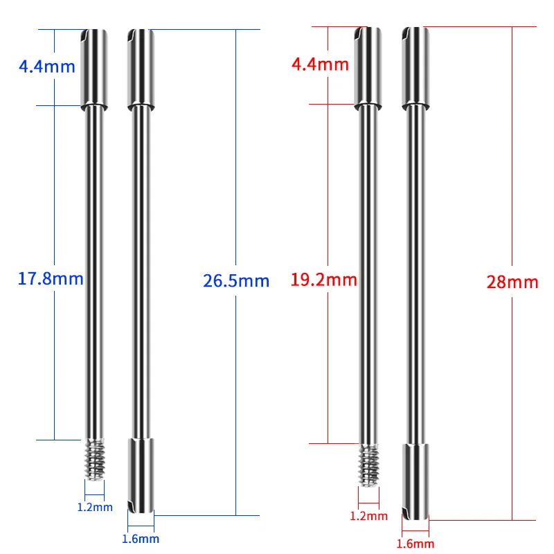 Watch strap accessories Stainless steel screw rod Connecting rod watch bolt watch needle shaft 27mm 28mm for Audemars Piguet AP image 2