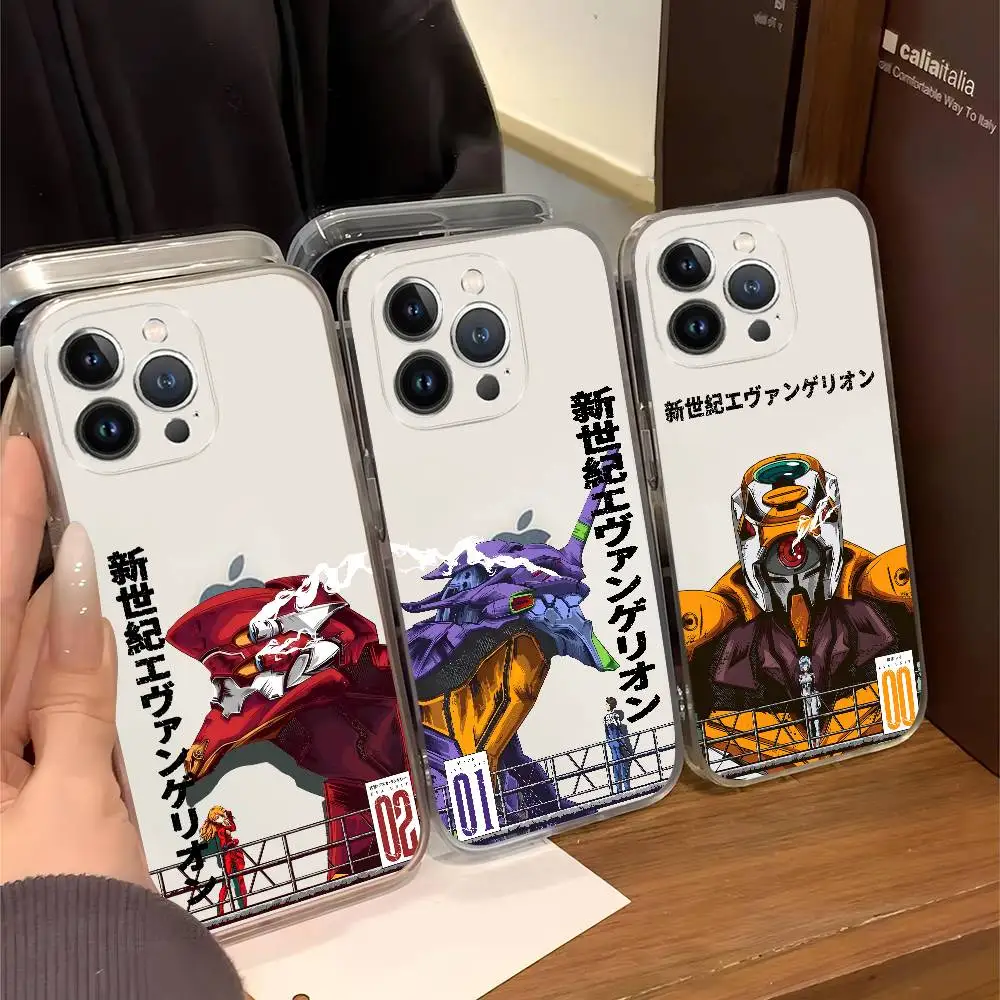 Funda de teléfono de Anime para e-evangelions, funda de silicona suave para iphone 17 16 15 14 13 12 11 Pro MAX Plus X