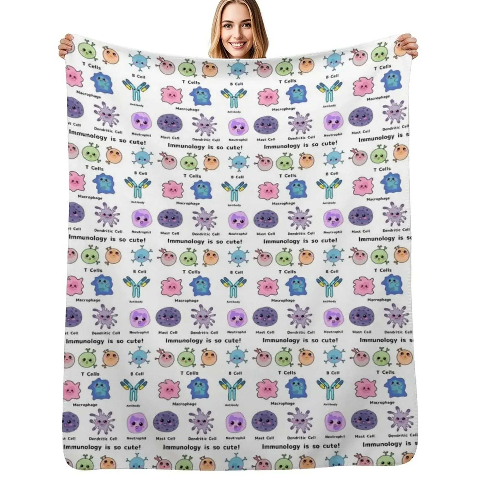 

Immunology is so Cute Version 2 Throw Blanket Luxury Designer Luxury St Polar blankets and throws Blanket