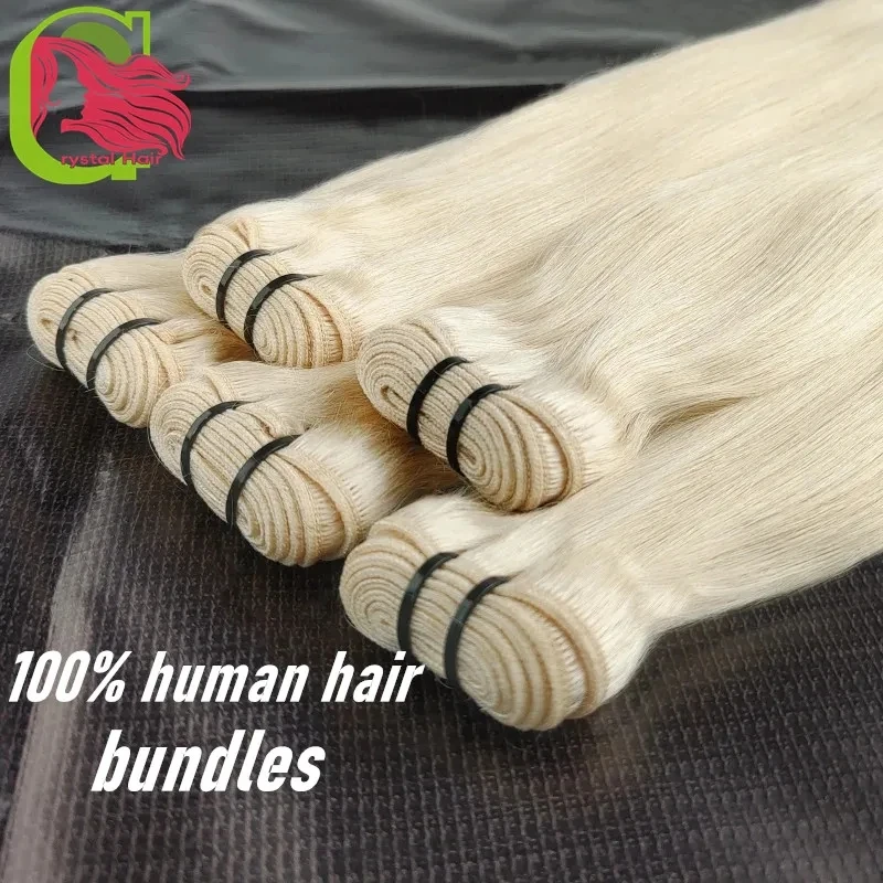 Blonde Human Hair 1 Bundles Brazilian Straight Hair Bundles 100% Human Hair Virgin Bundles Human Hair Extensions Weave 613 Color