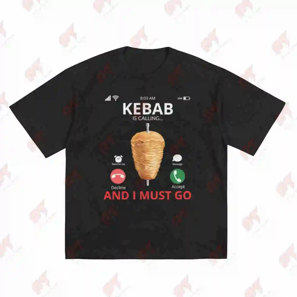 Doner Kebab Shop Icons Short Sleeve Tee 100% Cotton T-Shirt