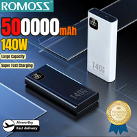 ROMOSS 500000mAh 140W Power Bank Portable Large Capacity Super Fast Charging External Battery for iPhone Huawei Samsung New