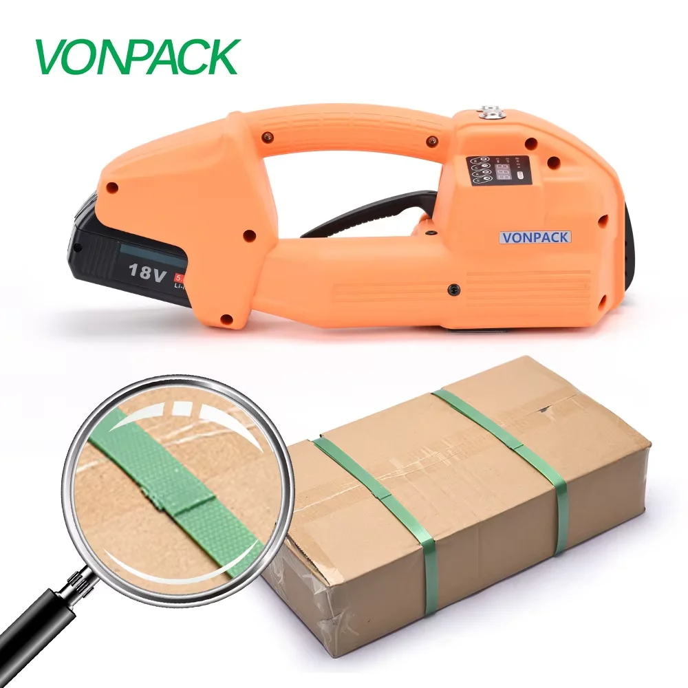 VONPACK Q2Lバッテリー式結束機 マニュアル PP PETバンド 電動携帯機械 プラスチックカートンパレット用包装機
