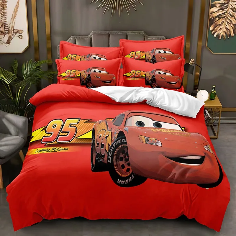 

McQueen Cars Bedding Set Disney Cartoon Kids Boy Duvet Cover Sets Pillowcase 2/3PCS Room Decoration Children Gift