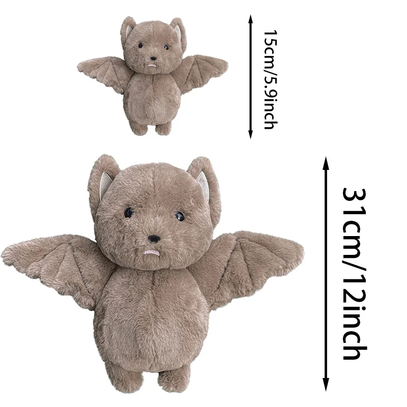 Porte-clés en peluche chauve-souris, pendentif de sac à dos, mignon et doux, gothique, Animal, jouets en peluche pour enfants, cadeau d'halloween, décor de chambre