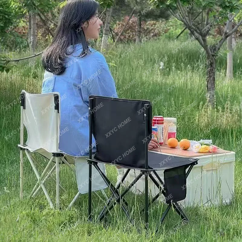 M Upgraded and reinforced portable outdoor folding chair extra thick fishing chair casual folding chair fishing