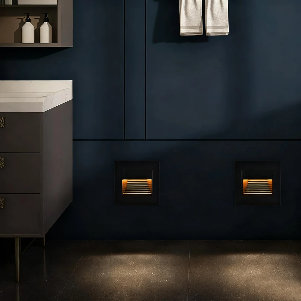 Recessed Wall Lamp Sensor Staircase Lighting Led Step Footlight Night Spot Lamp Motion Detect Luminaires Bedroom Bathroom XINLAT