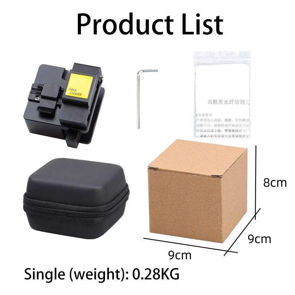 HB-08 Replaceable Automatic Return Knife 16 Surface 50000 Times Life Span Fiber Optic Cleaver Fiber Cutter