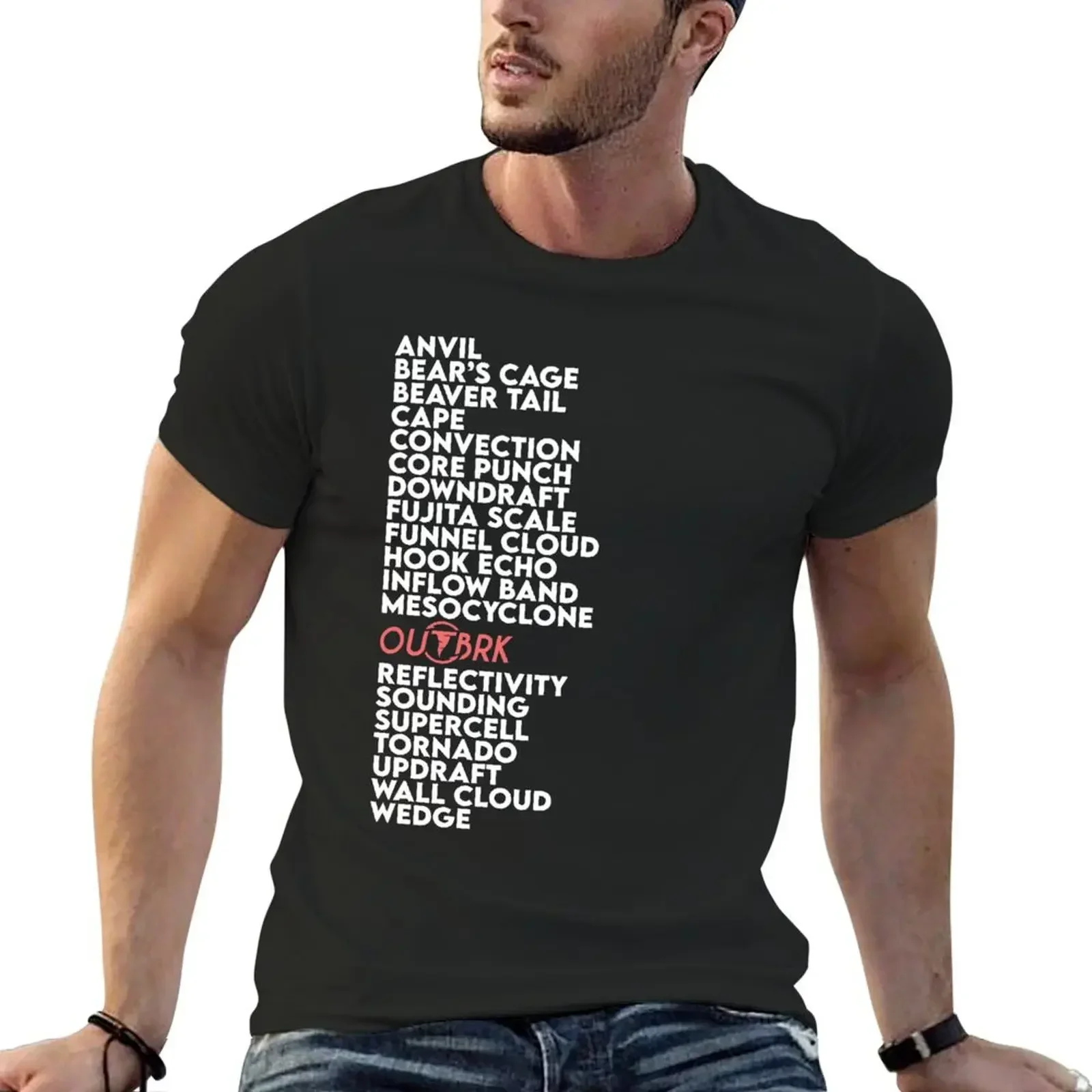 Weather Terms T-Shirt customs blacks baggy shirts men clothes