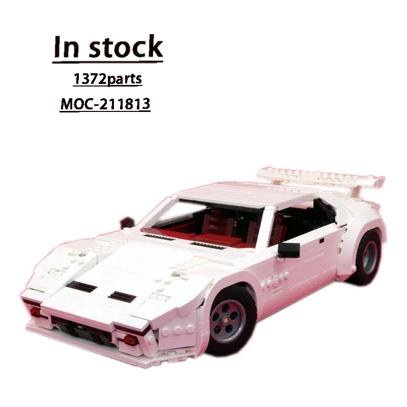 

MOC-211813, новый белый суперкар GT5-S, гоночный строительный блок, модель 1372, детали MOC, креативные детские строительные блоки на день рождения для мальчиков