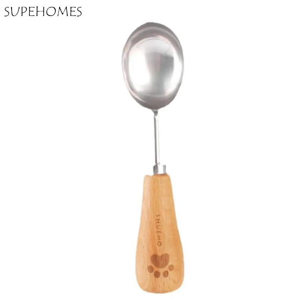 

2pcs Tablespoons Stainless Steel Ice Cream Spoon Thickened Cute Soup Spoon Multifunctional Durable Dinner Scoop Dessert