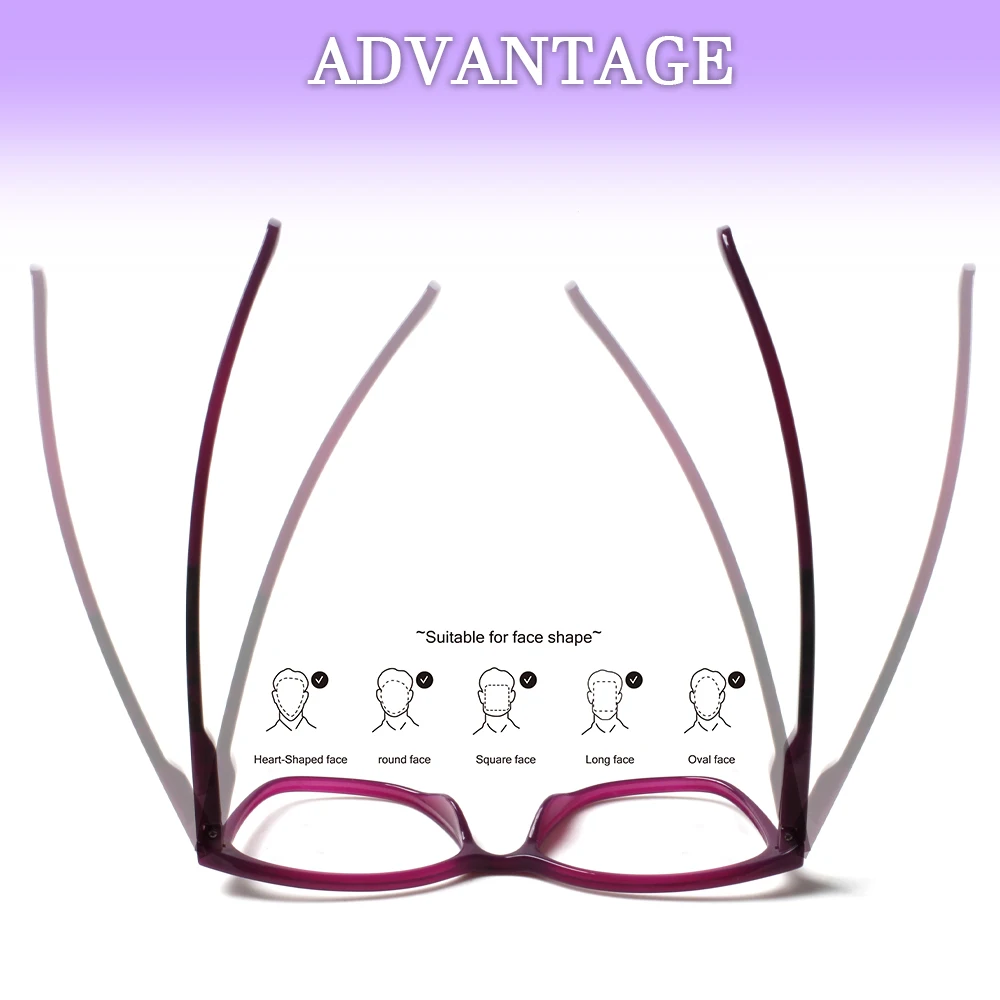 CLASAGA Reading Glasses Spring Hinges Women Men HD Lens Printed Frames Fashion Rectangle Prescription Glasses image 4