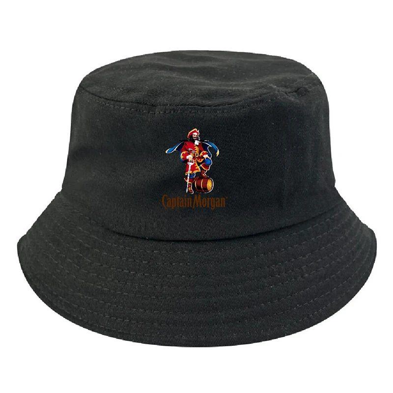 

Custom logo Captain Morgan bob bucket hat Summer Hat Women Men Panama Bucket hat Fisherman Hat Akatsuki Anime Sun Hat