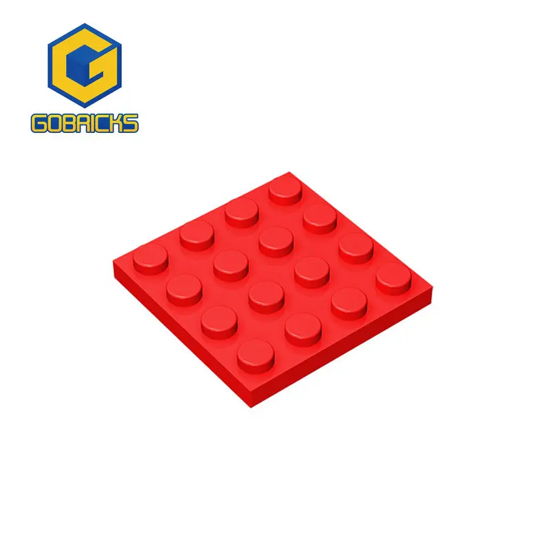 Gobricks-bloques de construcción para niños, piezas de bloques de construcción, piezas educativas, creativas, Compatible con marca, 10 piezas, 3031 4x4 puntos