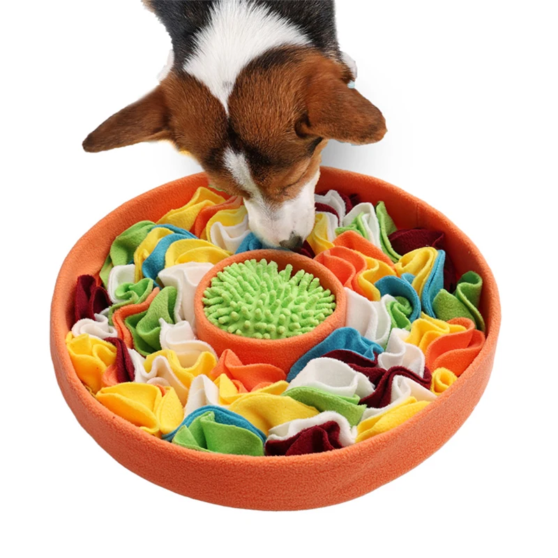 

Dogs Cats Sniffing Training Mat Pet Educational Stress Relief Bite Resistant Slow Food Mat Pets Eco-friendly Training Blanke