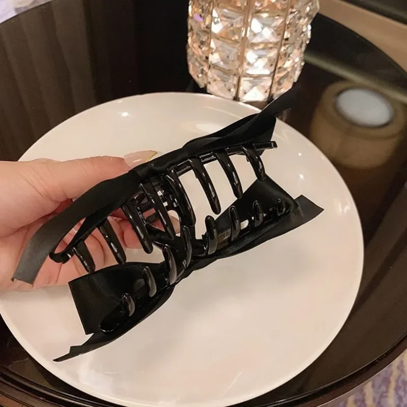 양면 활 매듭 그랩 클립 헤어핀, 빅 사이즈 활 벨벳 헤어 클로, 한국 헤어 클립, 헤어 스타일 액세서리, 패션 머리핀