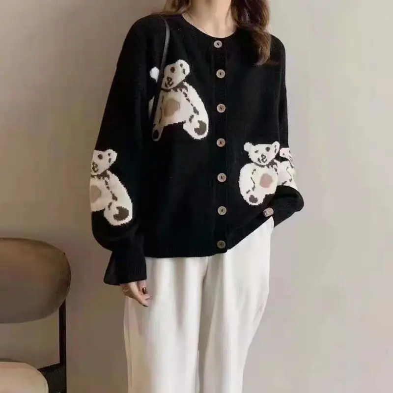 

Гуанчжоу, тринадцать ранней осени, вязаный открытый кардиган, верхняя одежда, свитер Big Lang, без катышков, южное масло, элитная женская мода