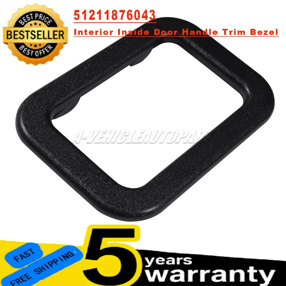 1PC For BMW E30 E28 E24 E23 318i 325e 325i 325is 524TD 528E 533i 633csi Car Interior Door Handle Cover Trim Bezel 51211876043