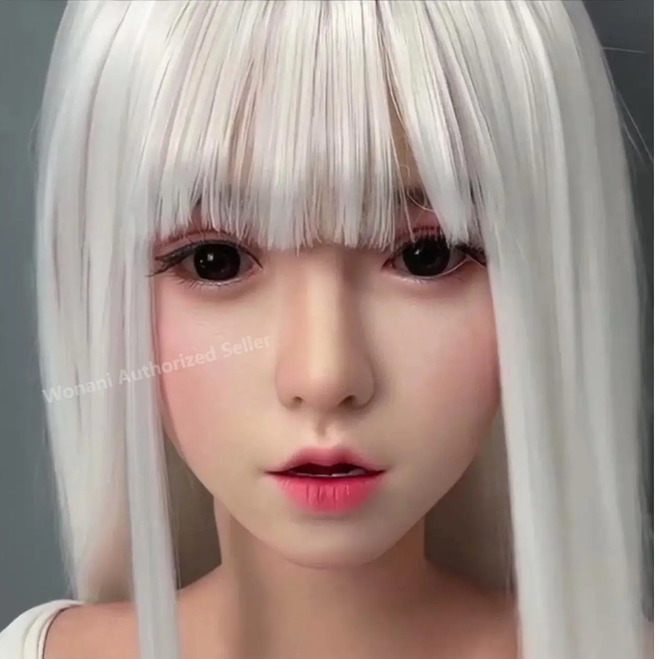 

【Wonanii】Food Grade Silicone Big TS Head Model 600, M16 Screw Interface Open Mouth With Wig Teeth Tongue Pupils Oral Cavity