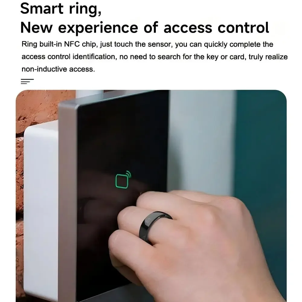 NFC Access Control Smart Ring Multifunction 5 ATM Waterproof Ceramic Heart Rate Blood Oxygen Monitoring For Men Women Smartring