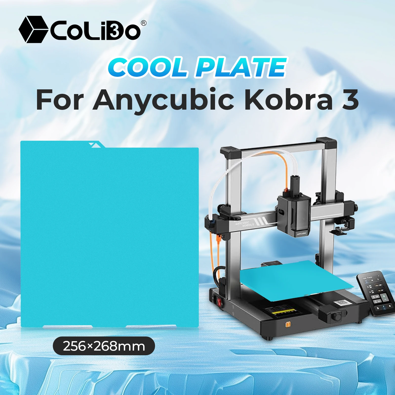Cold Plate For Anycubic Kobra 3/3 Combo Printing Hot Bed Double Sided Cool Build Plate for Anycubic Kobra 3 V2 3d printing parts