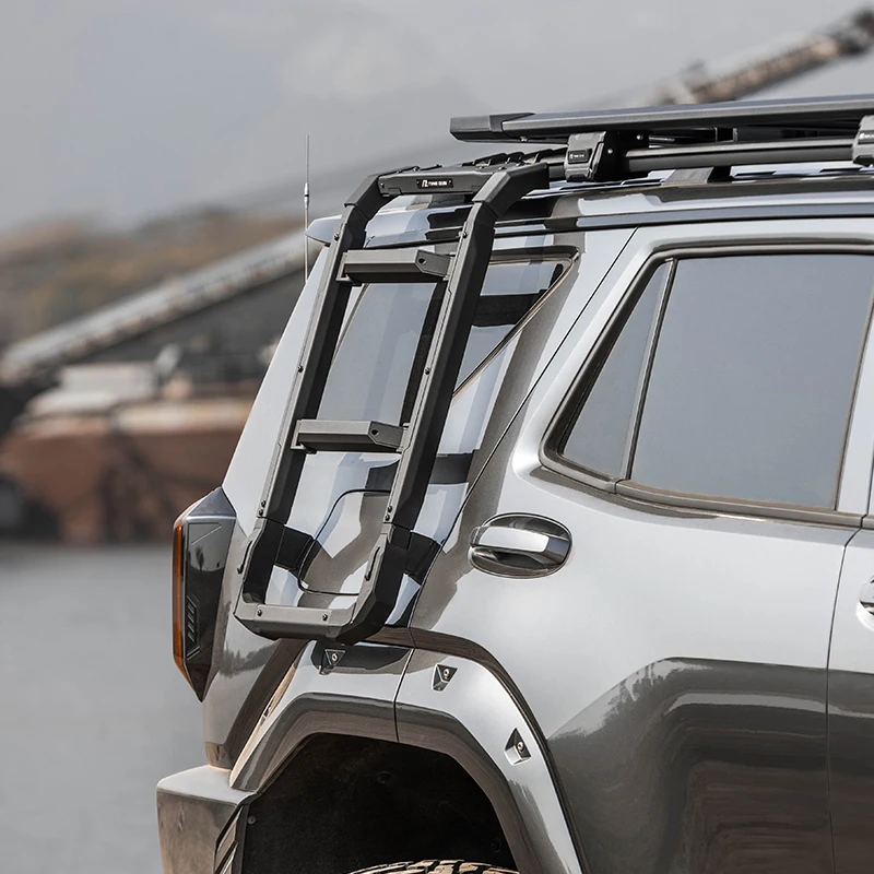 Aluminum Black Car Accessories Rear Protection Framework Car Side Climbing Ladder Side Door Ladders for GWM Tank 400 Auto Parts 5