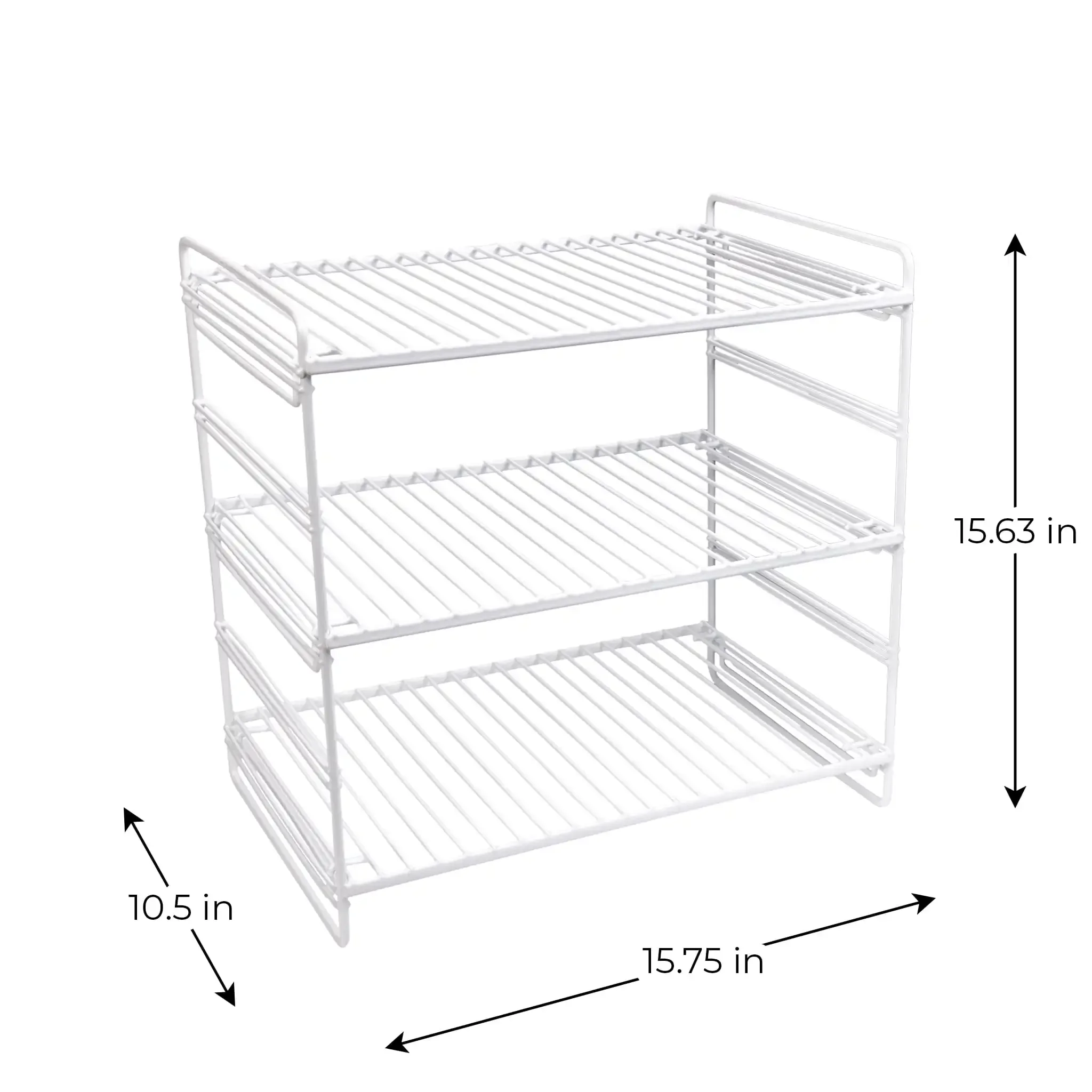 Étagère de rangement réglable blanche, 3 niveaux, nouveauté