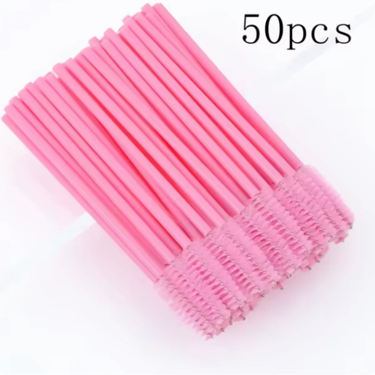 50/100 個使い捨てまつげブラシクリスタルアイラッシュマスカラワンドグリッターラッシュコームスプーリーマイクロメイクアップアプリケーター