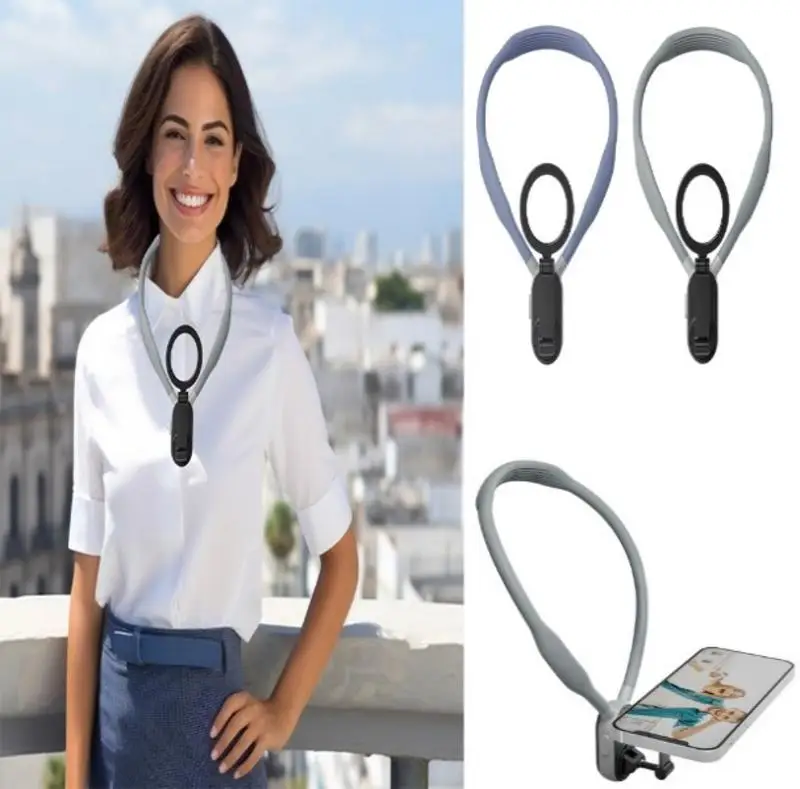 

Magnetic Neck Brace For Cell Phones Necklace Cell Phone Holder Lazy Hands Free Necklace Lanyard Bicycle & Motorcycle Phone Mount