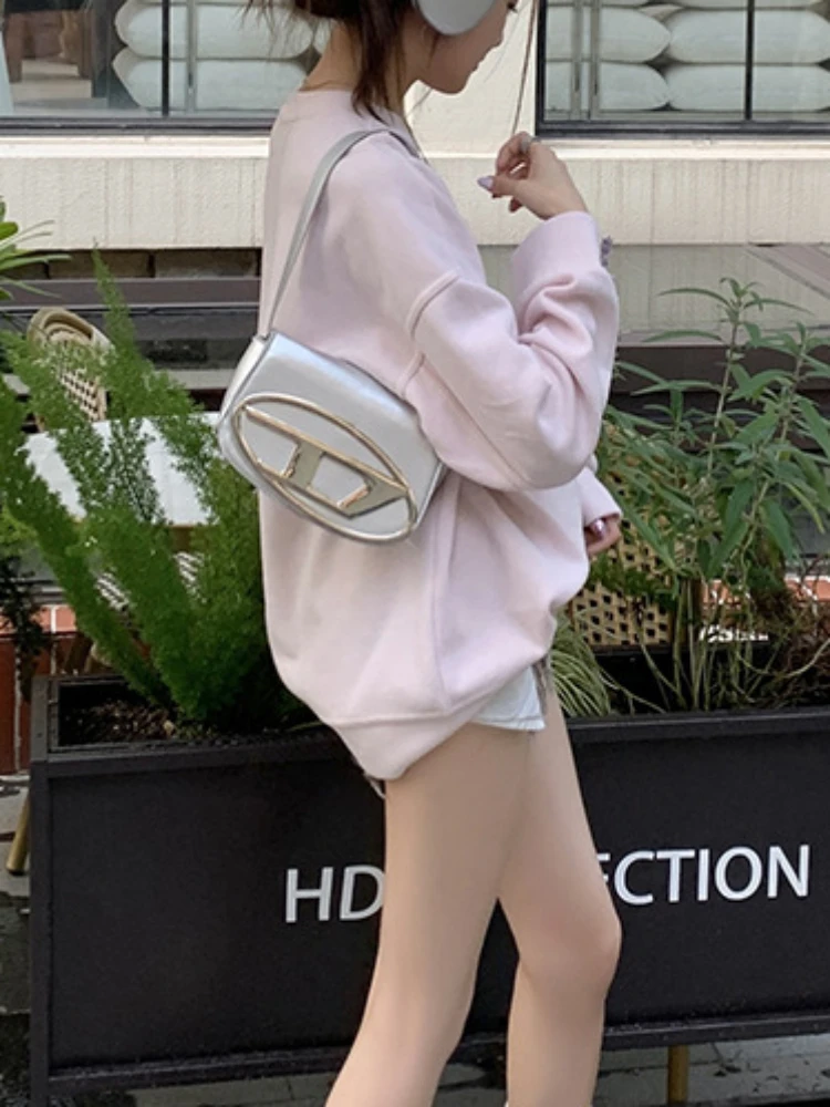 Sweatshirts Women Advanced Fashion All-match Letter Youthful Spring Students Loose Sweet Leisure Clothing Simple Streetwear Ins