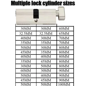 Cilindro da porta do Anti-roubo da família, fechamento do núcleo, liga de zinco, liga de cobre, cilindro do fechamento, 3 chaves, 5 chaves, 60mm, 70mm, 80mm, 90mm 10 principais vendas cilindro de - №2