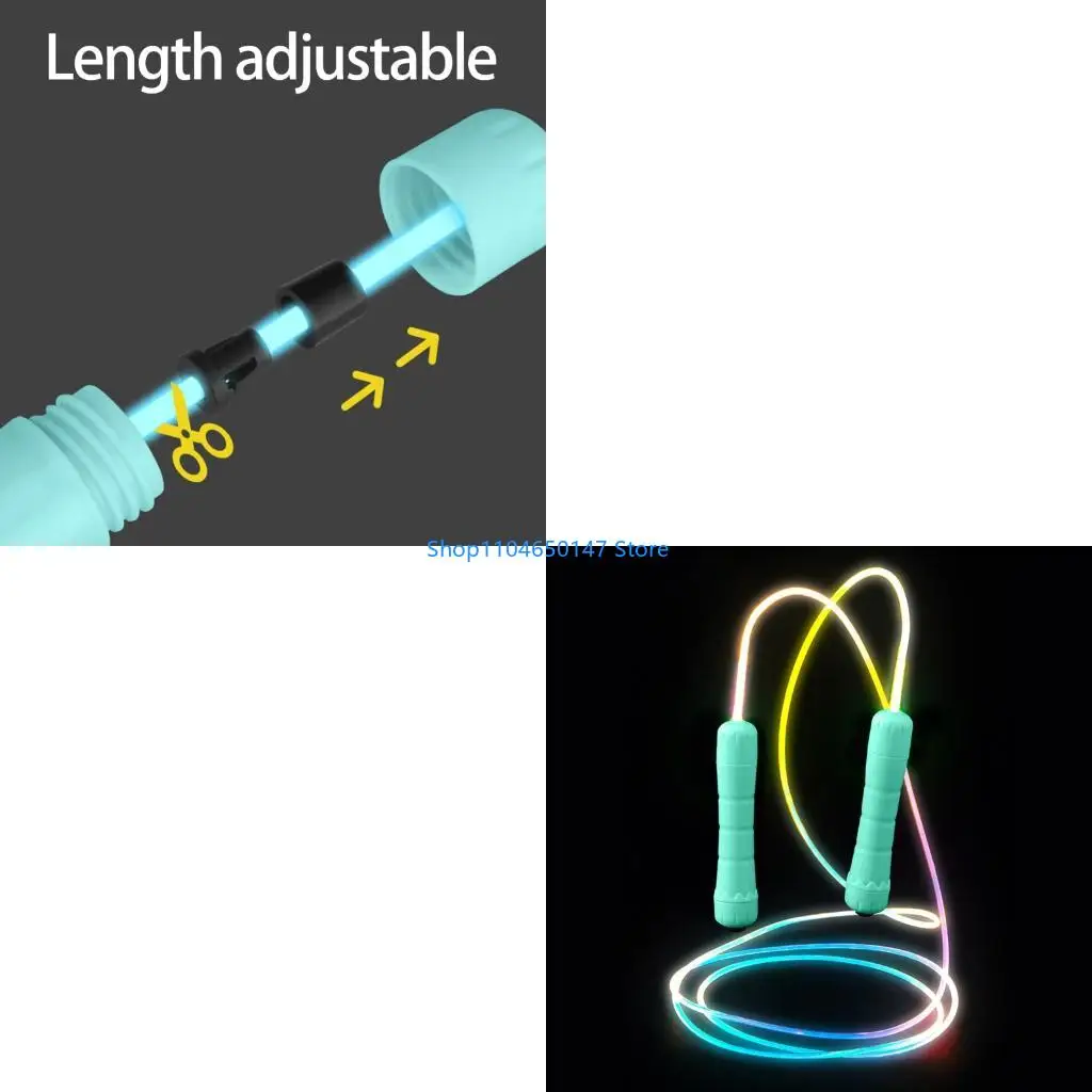 Light Weight Children Fitness Jump Rope Adjustable Portable Glowing Skipping Rope Kids Exercise Equipment Easy to Use