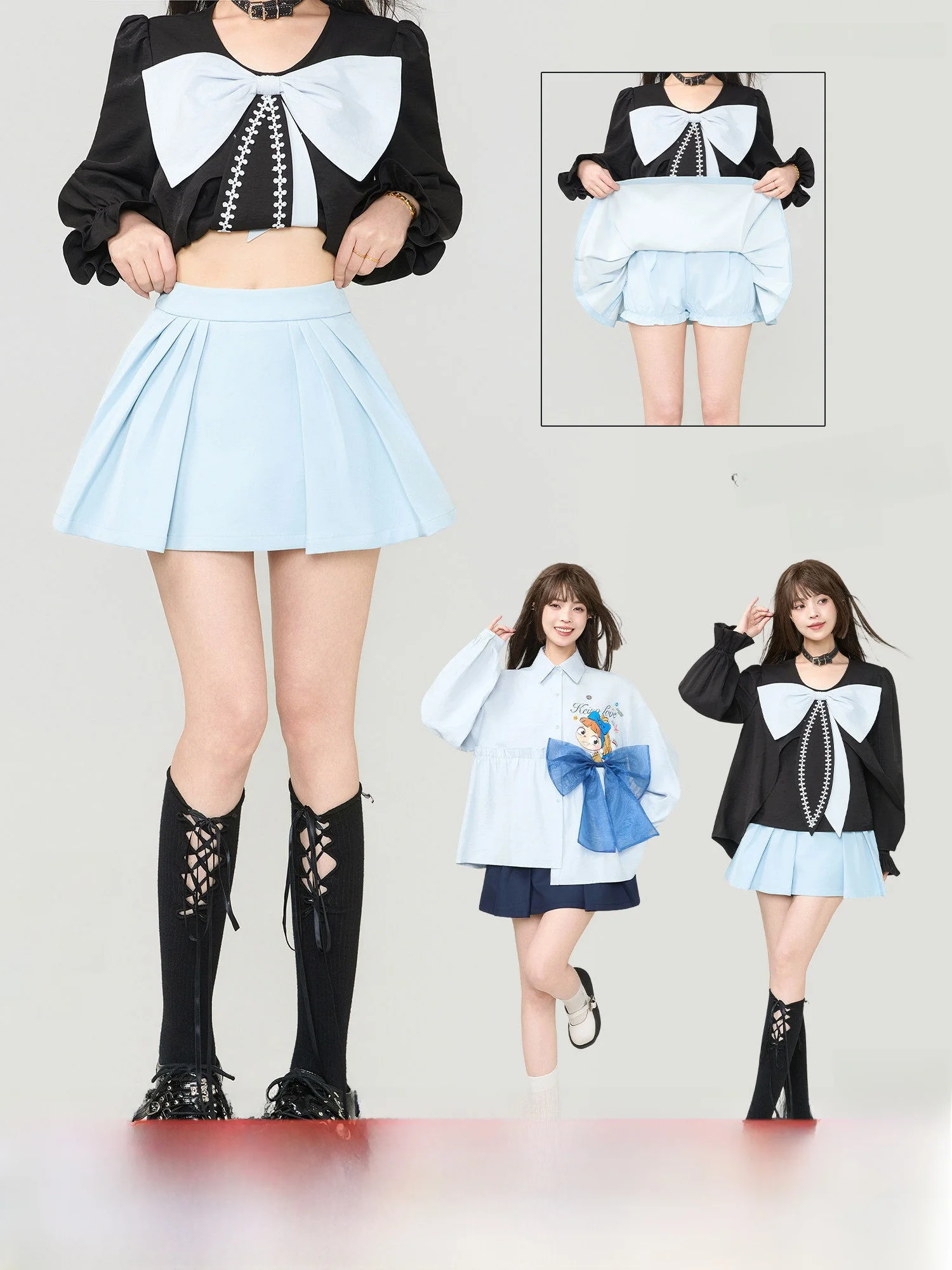 keiko-high-waist-pleated-ballet-style-half-skirt-a-line-skirt-ball-gown-shape-polyester-fiber-anti-light-walking