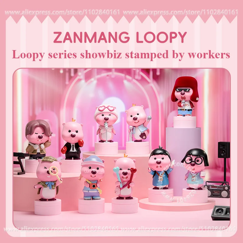 MINISO Blind Box Loopy Series Showbiz Stamped By Workers Trendy Toy Kawaii Ornaments Birthday Gift for Children Peripheral Model