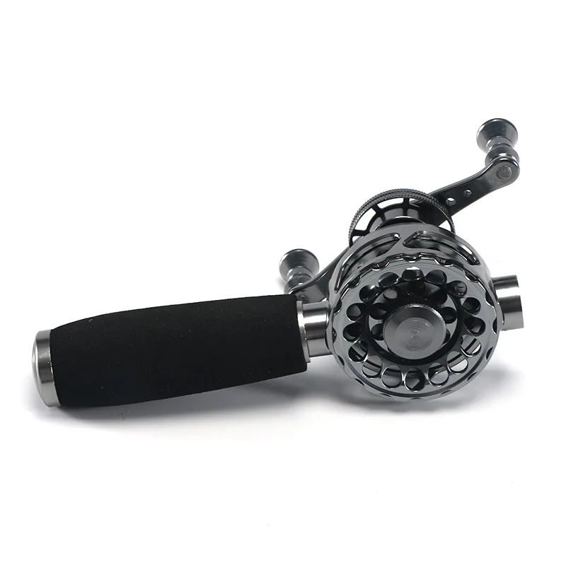 New arrived 50 CNC Carved full metal speed ratio wheel Line through the inside hollow reel Modified fishing reel set