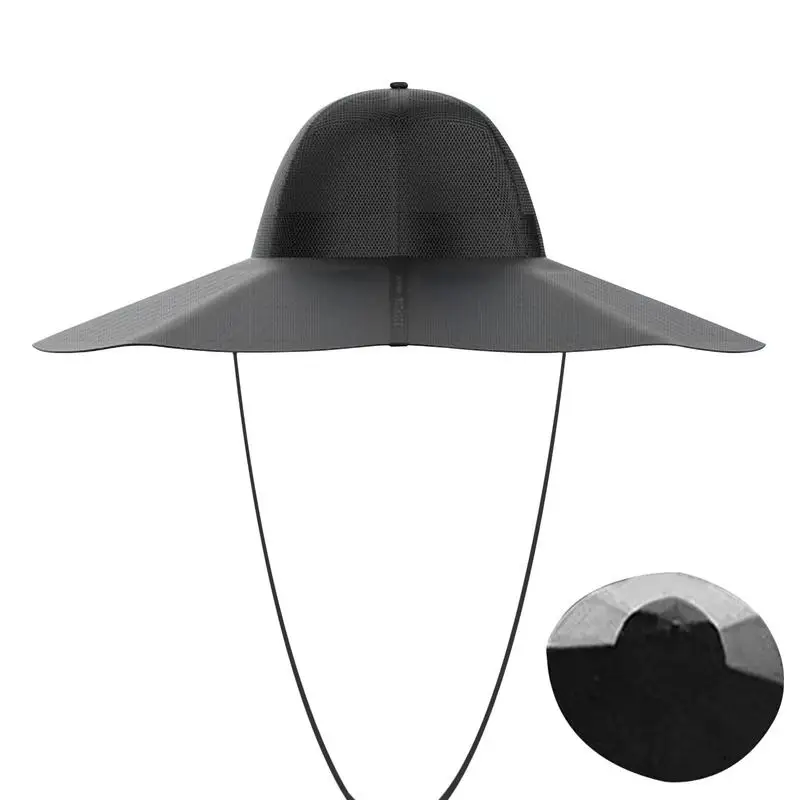 Cappello di ricarica solare Cappello da sole da campeggio con ricarica solare impermeabile Cappello da sole USB con ricarica solare pieghevole portatile per escursioni all'aperto