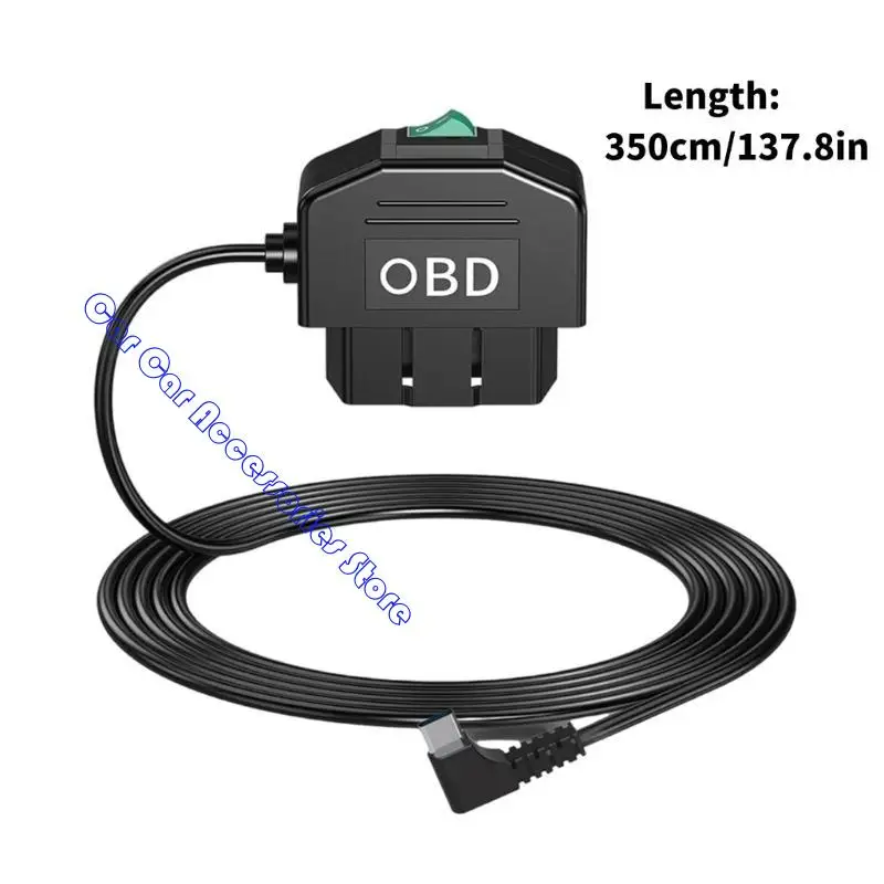 Cavo per cruscotto con cavo per registratore per auto con connessione OBD intelligente 242D per sicurezza del parcheggio