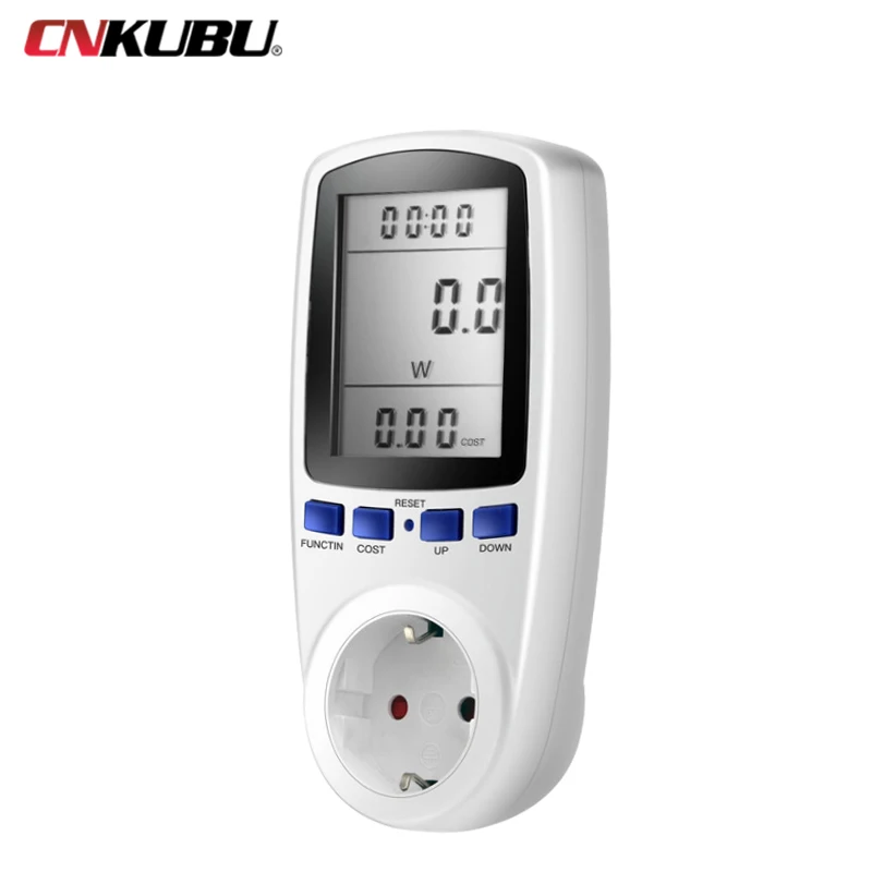 220V AC EU Digital LCD Power Meter Wattmeter Socket Wattage Kwh Energy Meter FR US UK AU BR Measuring Outlet Power Analyzer