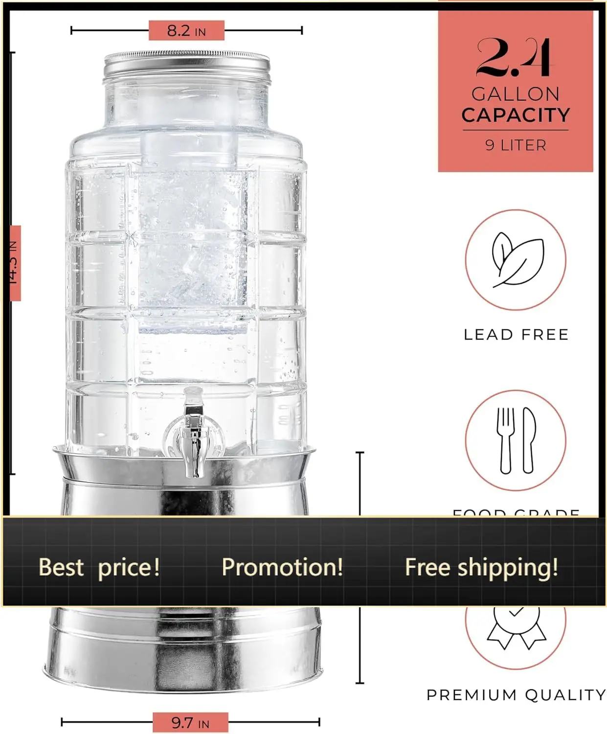 

Best-selling productsPatchwork Beverage Dispenser Cold Drink Dispenser w 2 4 Gallon Capacity Glass Jug Ice Insert Fruit Infuser